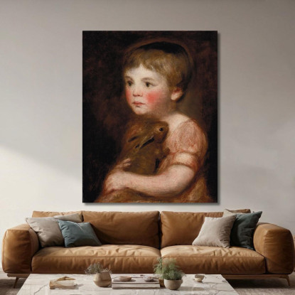 Miss Lewis Con Un Coniglio John Constable jcn60 quadro stampato su tela