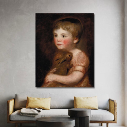 Miss Lewis Con Un Coniglio John Constable jcn60 quadro stampato su tela