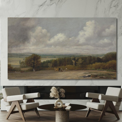 Scena Di Aratura Nel Suffolk John Constable jcn65 quadro stampato su tela