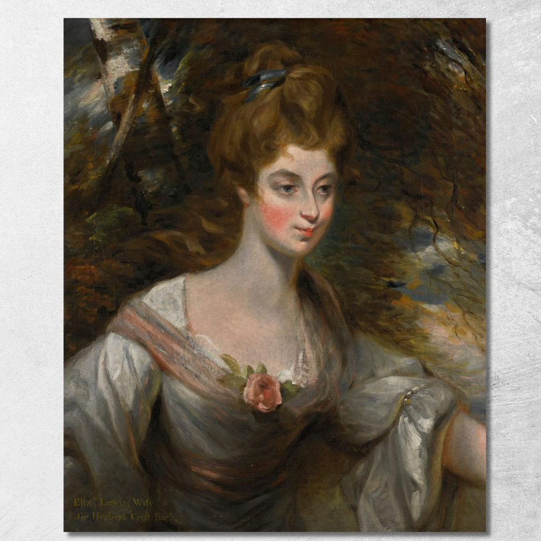Ritratto Di Elizabeth Lady Croft (1754-1815) John Constable jcn68 quadro stampato su tela