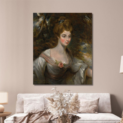 Ritratto Di Elizabeth Lady Croft (1754-1815) John Constable jcn68 quadro stampato su tela