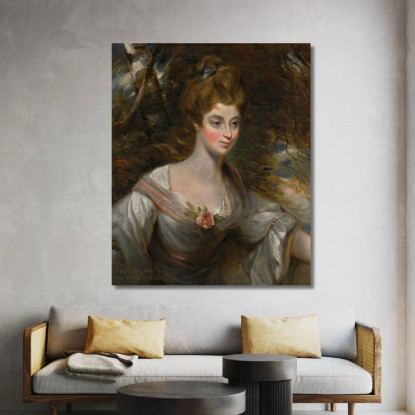Ritratto Di Elizabeth Lady Croft (1754-1815) John Constable jcn68 quadro stampato su tela