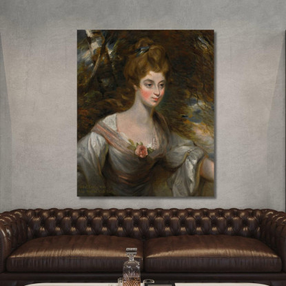 Ritratto Di Elizabeth Lady Croft (1754-1815) John Constable jcn68 quadro stampato su tela