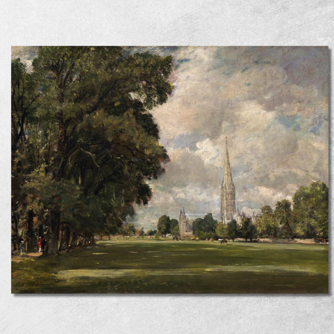 Cattedrale Di Salisbury Da Lower Marsh Close John Constable jcn69 quadro stampato su tela