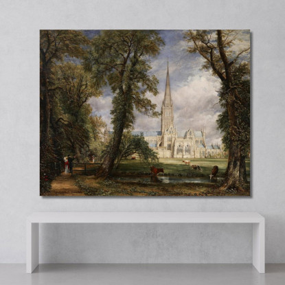 Cattedrale Di Salisbury Dal Giardino Del Vescovo John Constable jcn70 quadro stampato su tela