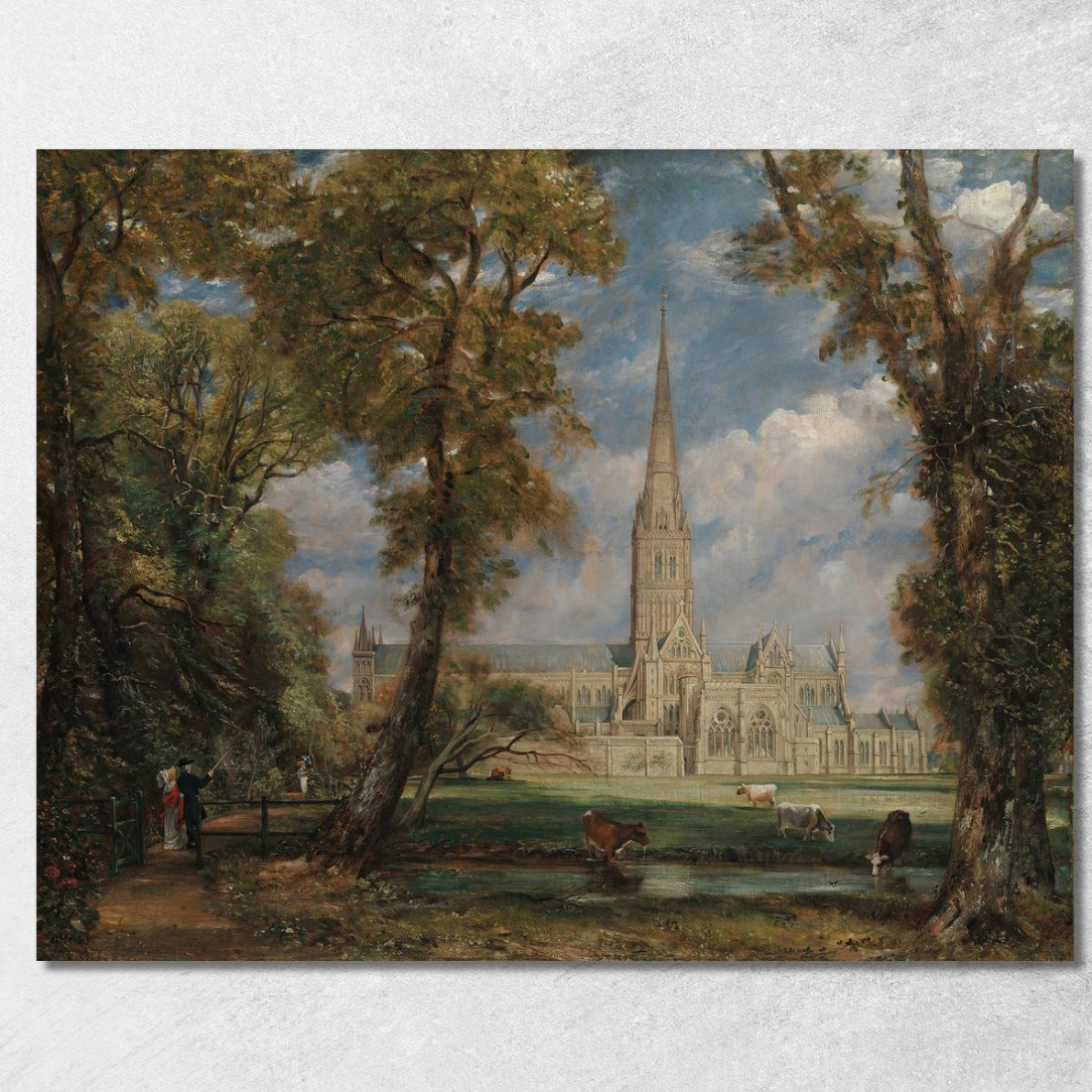 Cattedrale Di Salisbury Dai Terreni Del Vescovo John Constable jcn71 quadro stampato su tela