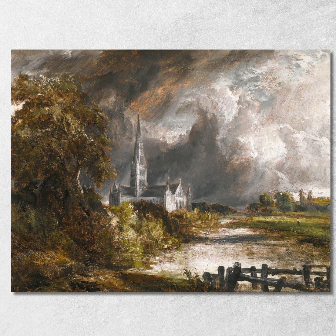 Cattedrale Di Salisbury Dai Prati John Constable jcn73 quadro stampato su tela