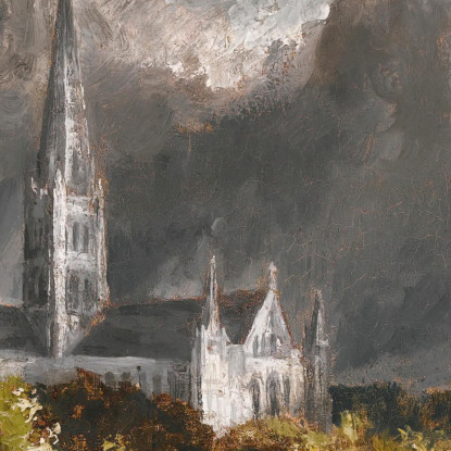 Cattedrale Di Salisbury Dai Prati John Constable jcn73 quadro stampato su tela
