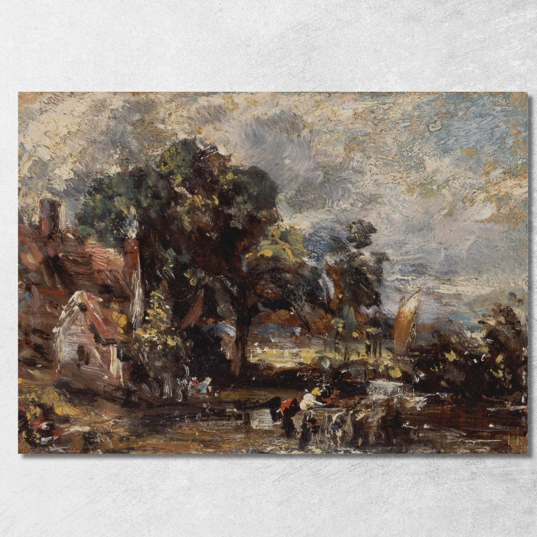 Schizzo Per "Il Carro Di Fieno" John Constable jcn75 quadro stampato su tela