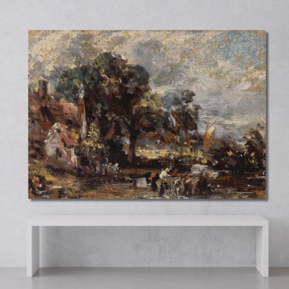 Schizzo Per "Il Carro Di Fieno" John Constable jcn75 quadro stampato su tela