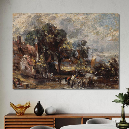 Schizzo Per "Il Carro Di Fieno" John Constable jcn75 quadro stampato su tela