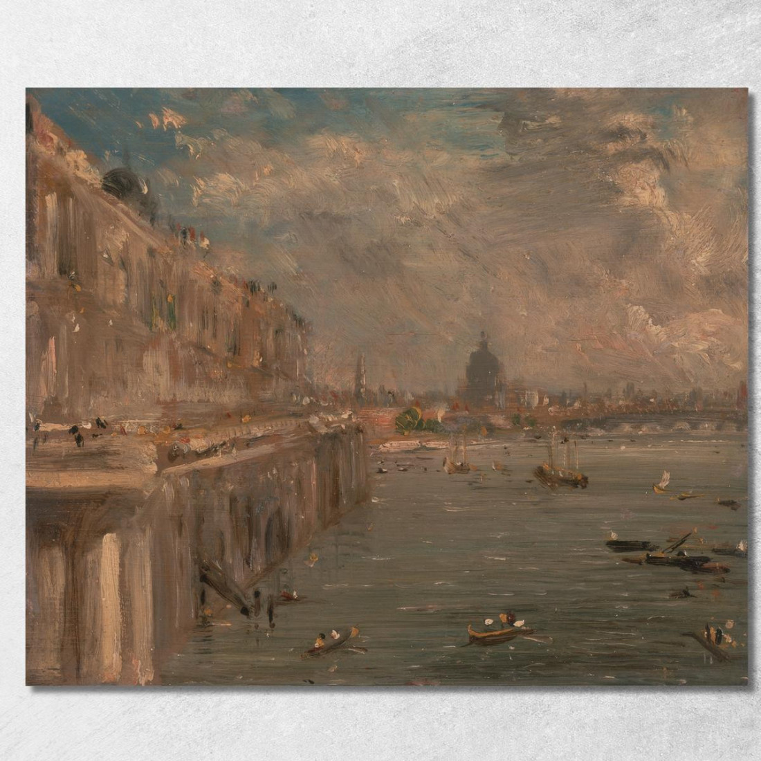 Somerset House Terrace Dal Ponte Di Waterloo John Constable jcn78 quadro stampato su tela