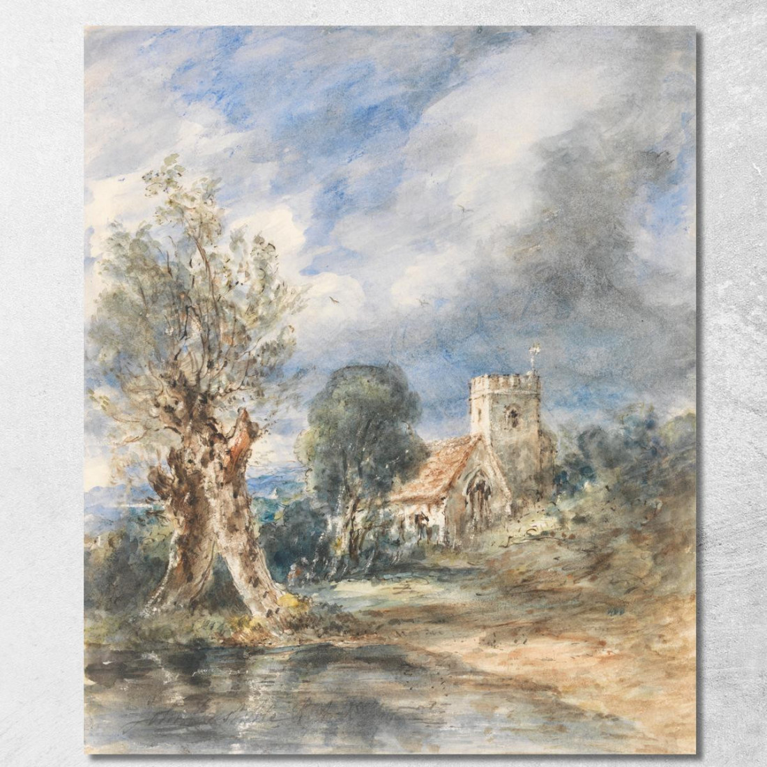 Chiesa Di Stoke Poges John Constable jcn79 quadro stampato su tela