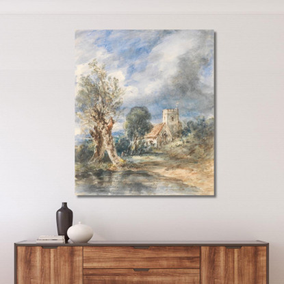 Chiesa Di Stoke Poges John Constable jcn79 quadro stampato su tela