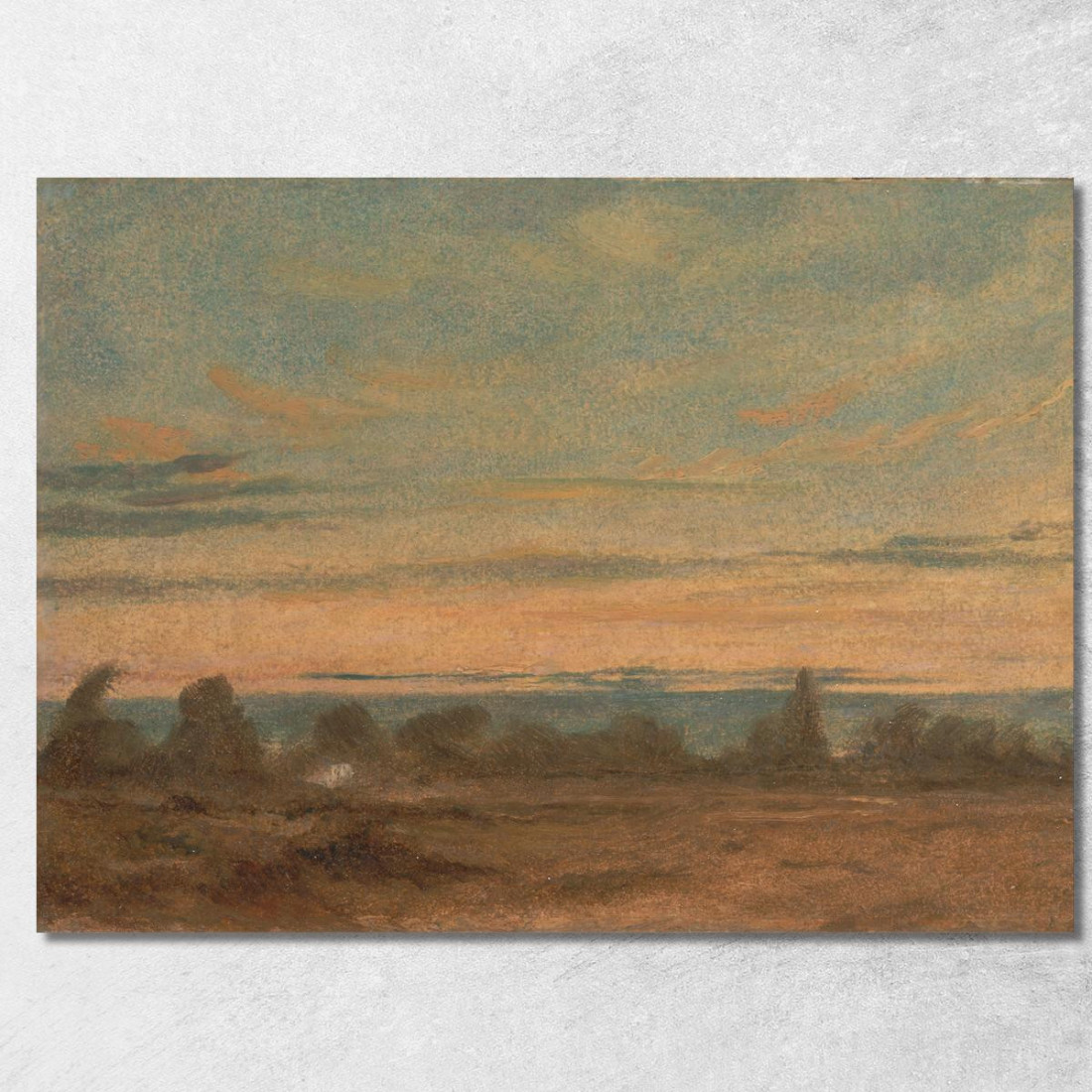 Paesaggio Estivo Al Tramonto John Constable jcn88 quadro stampato su tela