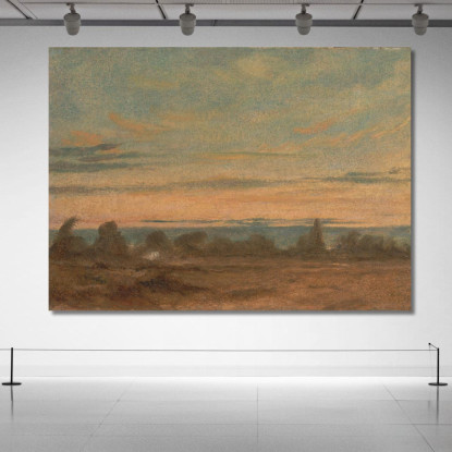 Paesaggio Estivo Al Tramonto John Constable jcn88 quadro stampato su tela