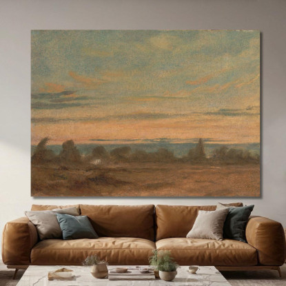 Paesaggio Estivo Al Tramonto John Constable jcn88 quadro stampato su tela