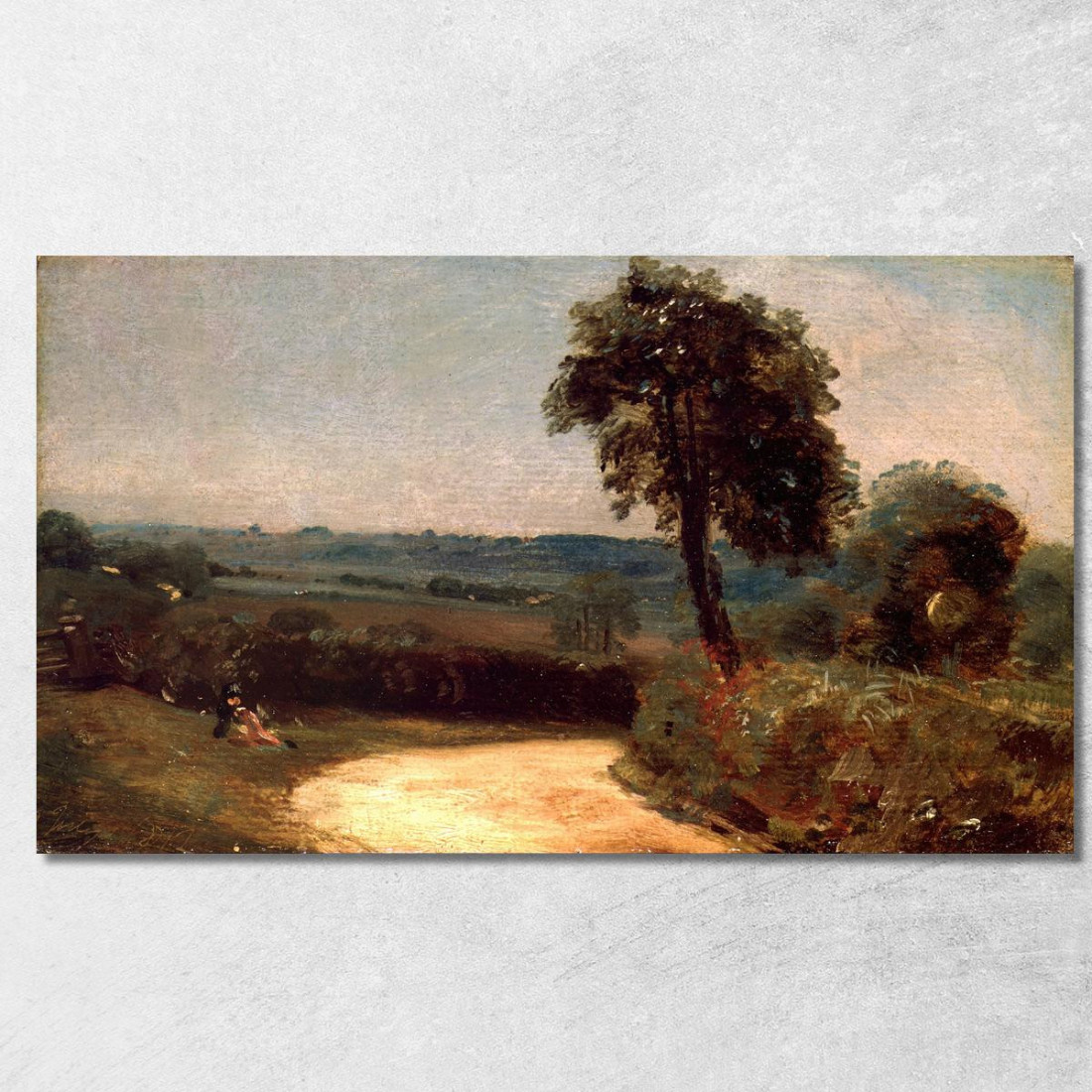 La Strada Da East Bergholt A Flatford John Constable jcn94 quadro stampato su tela
