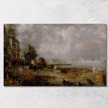 L'Inaugurazione Del Ponte Di Waterloo John Constable jcn96 quadro stampato su tela
