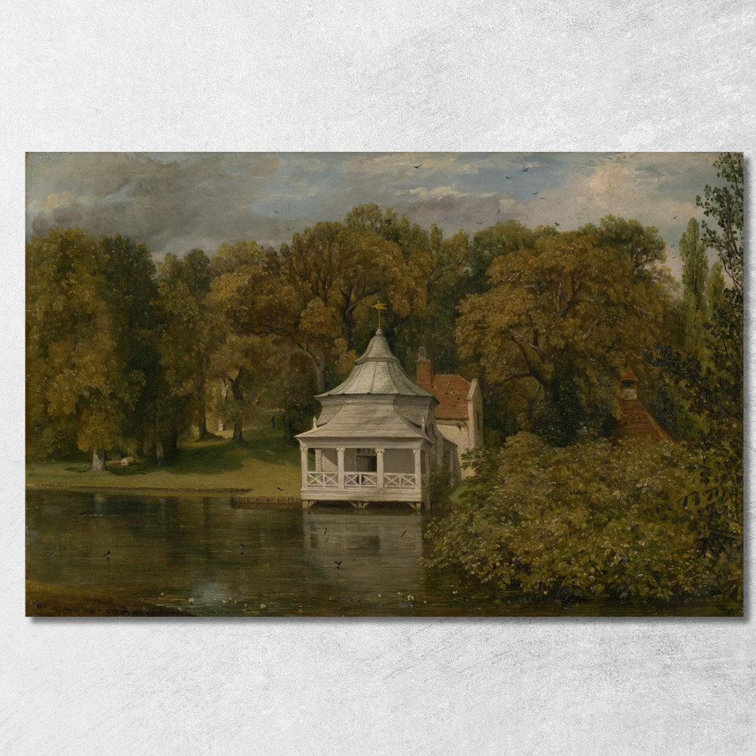 Gli Alloggi Dietro Alresford Hall John Constable jcn97 quadro stampato su tela