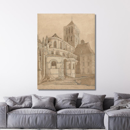 Chiesa Abbaziale A Fécamp Normandia John Sell Cotman jsc4 quadro stampato su tela