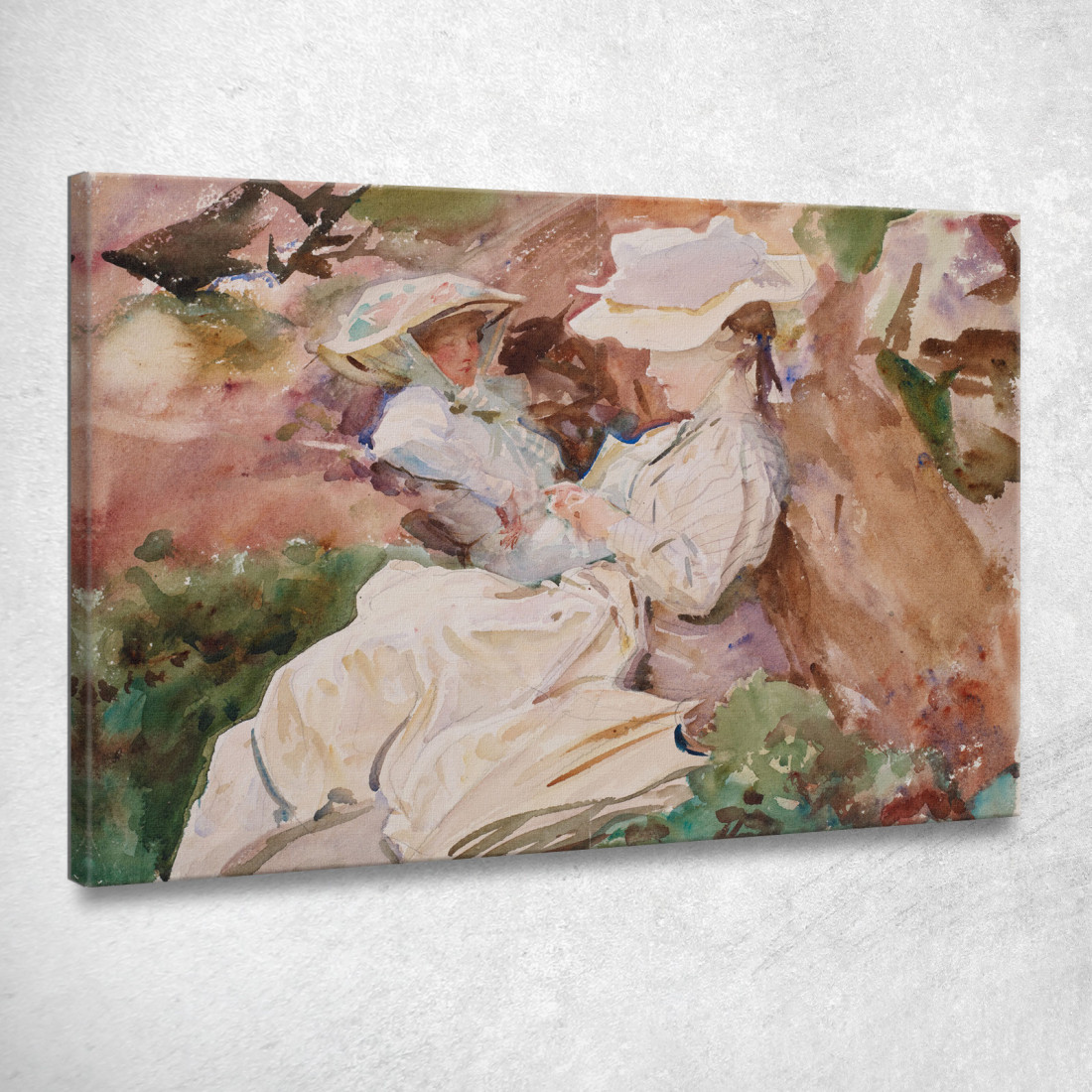 Simplon La Signora Barnard E Sua Figlia Dorothy John Singer Sargent jss274 quadro stampato su tela