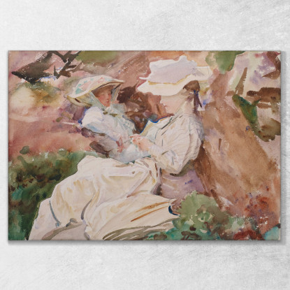 Simplon La Signora Barnard E Sua Figlia Dorothy John Singer Sargent jss274 quadro stampato su tela