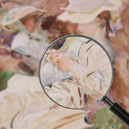 Simplon La Signora Barnard E Sua Figlia Dorothy John Singer Sargent jss274 quadro stampato su tela