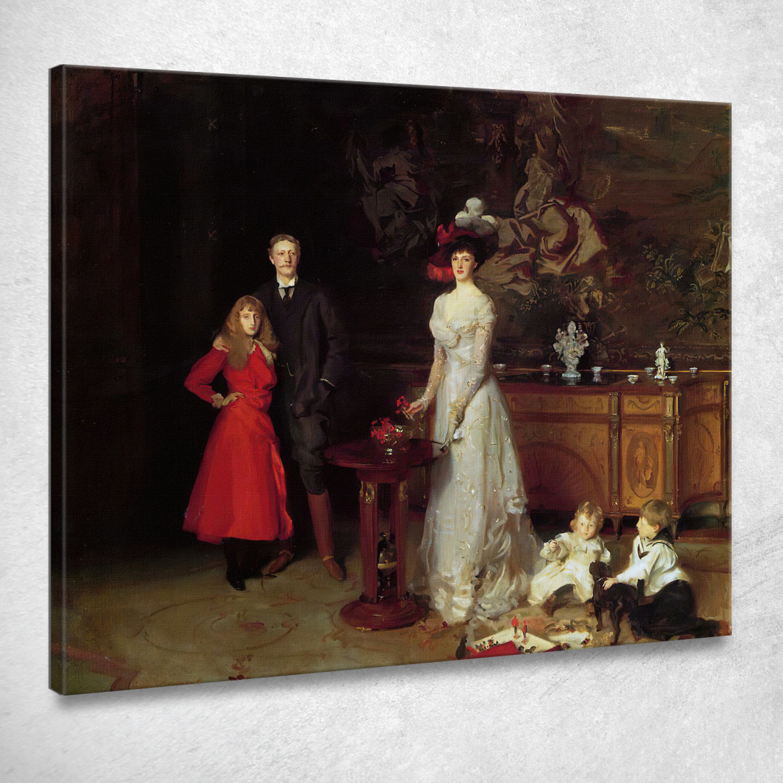 Sir George Sitwell Lady Ida Sitwell E Famiglia John Singer Sargent jss275 quadro stampato su tela