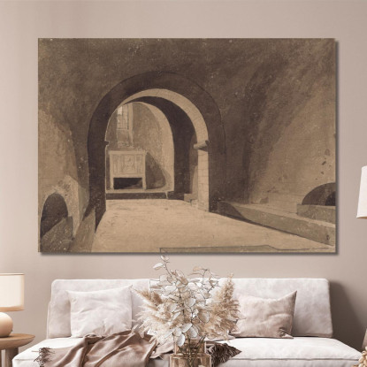 Cripta Di Saint Gervais A Rouen Normandia John Sell Cotman jsc17 quadro stampato su tela
