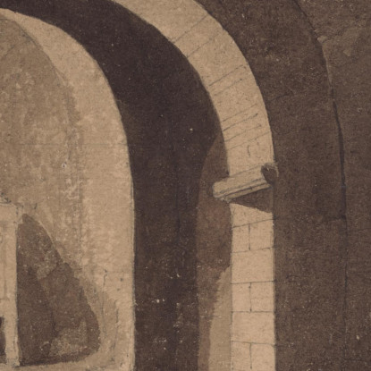 Cripta Di Saint Gervais A Rouen Normandia John Sell Cotman jsc17 quadro stampato su tela