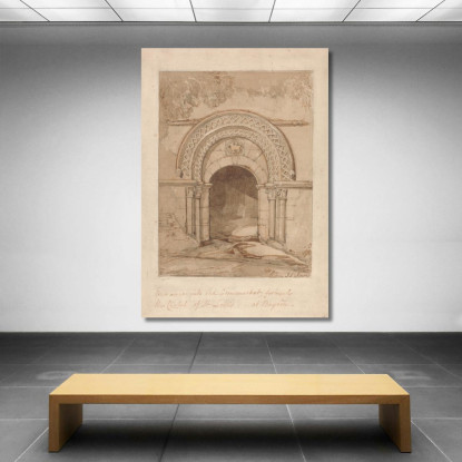 Ingresso Al Mercato Del Grano Precedentemente La Cappella Di San Luigi A Bayeux John Sell Cotman jsc25 quadro stampato su tela