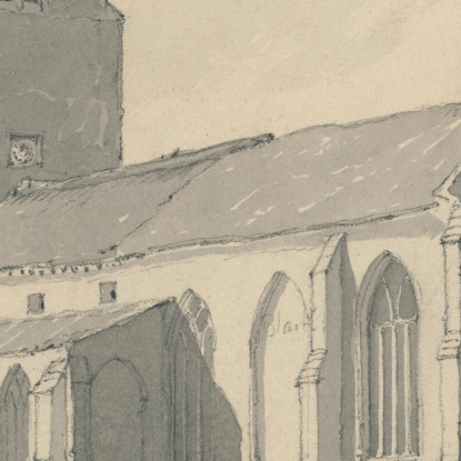 Chiesa Di Ingham Norfolk John Sell Cotman jsc31 quadro stampato su tela