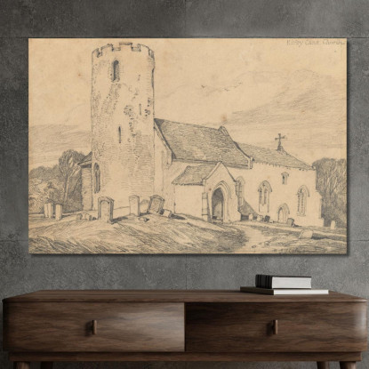 Chiesa Di Kirby Cane Suffolk John Sell Cotman jsc35 quadro stampato su tela