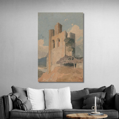 Castello Di Sheriff Hutton Yorkshire John Sell Cotman jsc47 quadro stampato su tela
