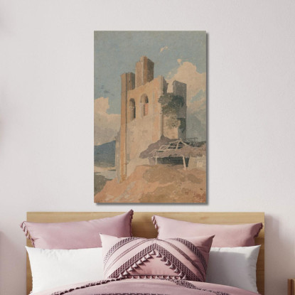 Castello Di Sheriff Hutton Yorkshire John Sell Cotman jsc47 quadro stampato su tela
