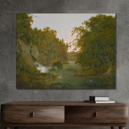 Dovedale Joseph Wright of Derby jwd13 quadro stampato su tela