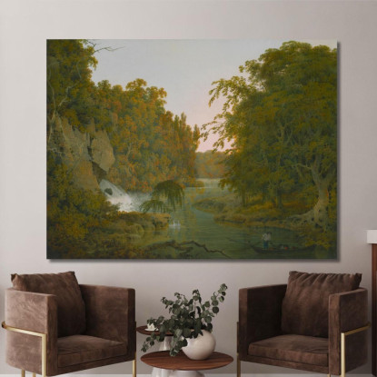 Dovedale Joseph Wright of Derby jwd13 quadro stampato su tela
