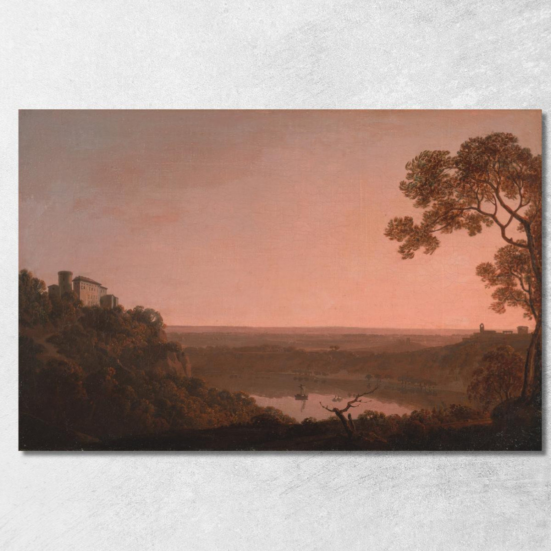 Lago Di Nemi Joseph Wright of Derby jwd24 quadro stampato su tela