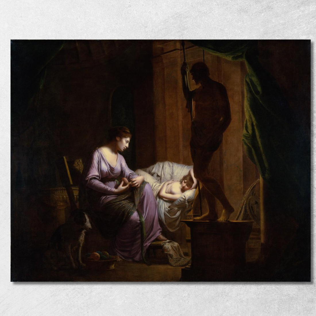 Penelope Che Disfa La Sua Tela Joseph Wright of Derby jwd30 quadro stampato su tela