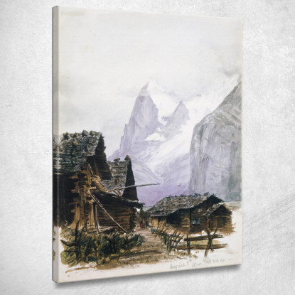 Splendida Copertina Per Album Da Disegno Con Acquerelli Di Montagna 2 John Singer Sargent jss286 quadro stampato su tela