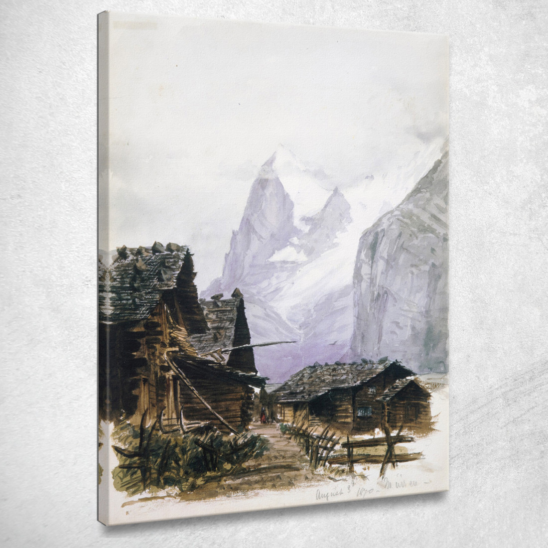 Splendida Copertina Per Album Da Disegno Con Acquerelli Di Montagna 2 John Singer Sargent jss286 quadro stampato su tela