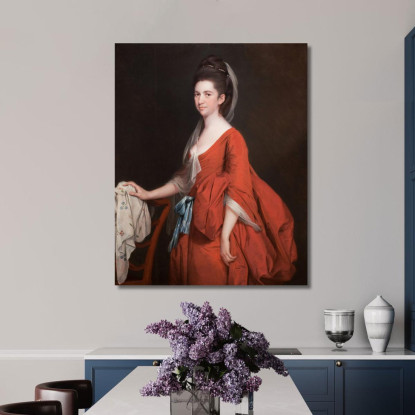 Ritratto Di Dorothy Beridge Nata Gladwin Joseph Wright of Derby jwd40 quadro stampato su tela