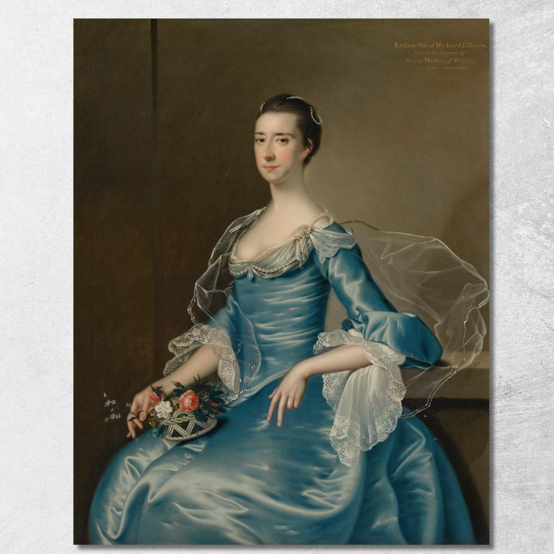 Ritratto Di Esther Ellison Nata Walker Joseph Wright of Derby jwd41 quadro stampato su tela