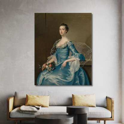 Ritratto Di Esther Ellison Nata Walker Joseph Wright of Derby jwd41 quadro stampato su tela