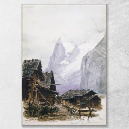 Splendida Copertina Per Album Da Disegno Con Acquerelli Di Montagna 2 John Singer Sargent jss286 quadro stampato su tela