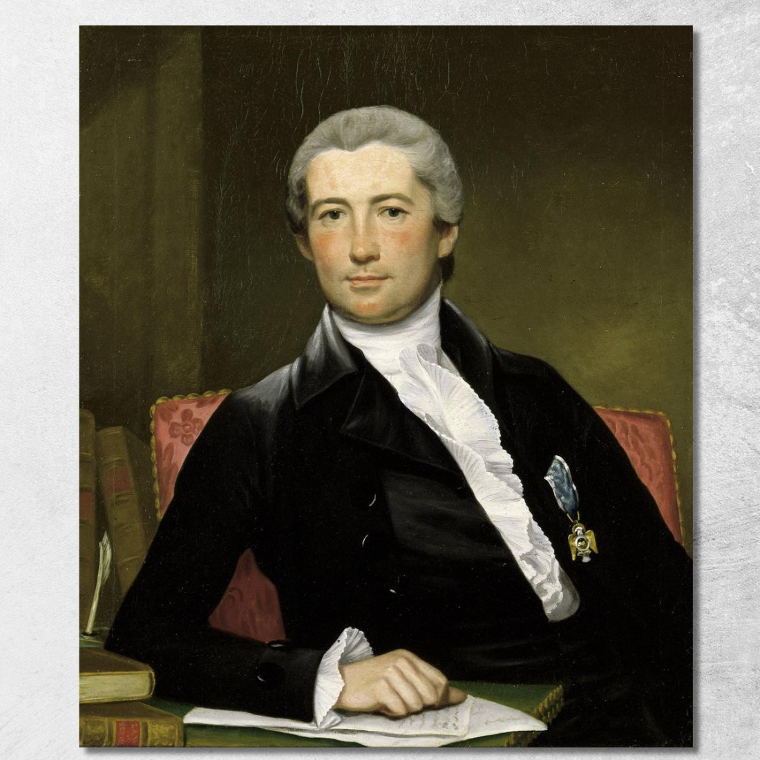 Ritratto Del Generale Giles Joseph Wright of Derby jwd42 quadro stampato su tela