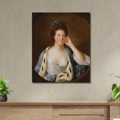 Ritratto Di Lucy Stafford Poi Signora Wilkinson Nata Nel 1738 Joseph Wright of Derby jwd43 quadro stampato su tela
