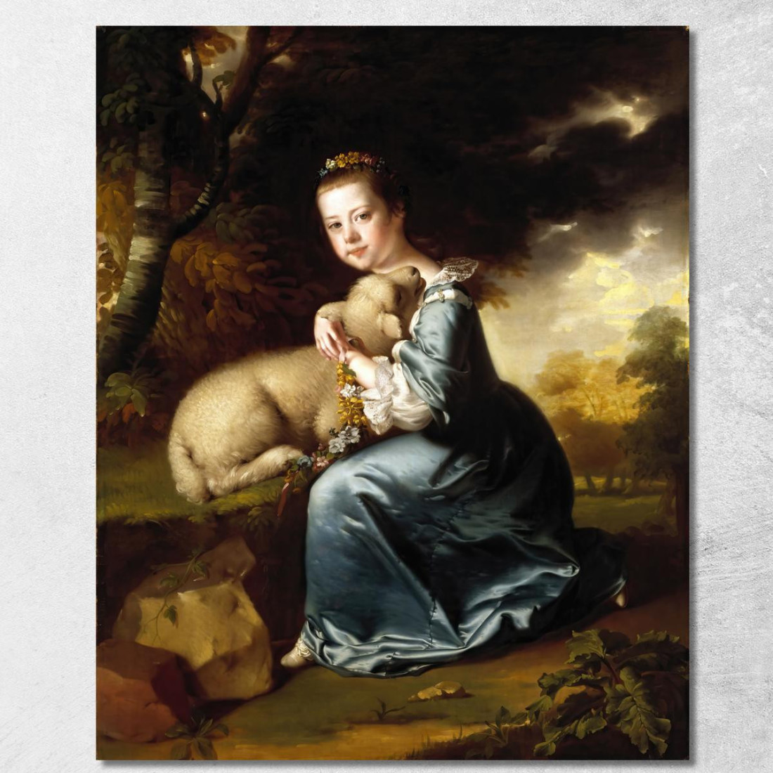 Ritratto Di Miss Frances Warren Joseph Wright of Derby jwd45 quadro stampato su tela