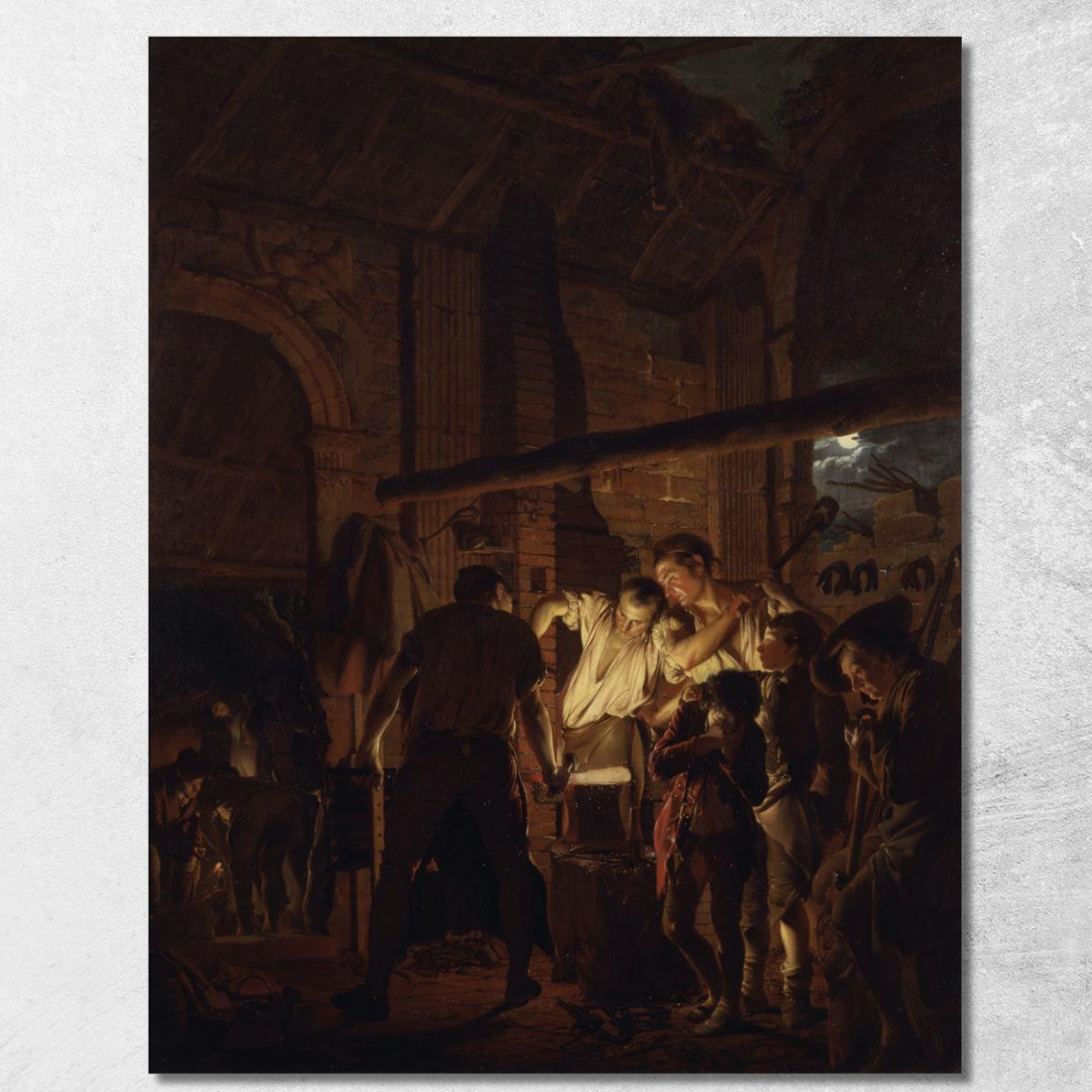 La Bottega Del Fabbro Joseph Wright of Derby jwd58 quadro stampato su tela